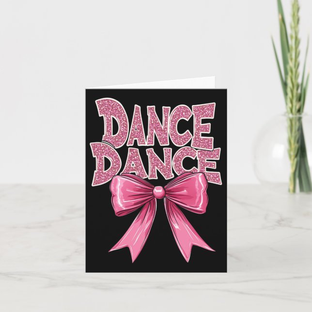 Cartão Dance Pink Dancing Arco Cuz Balé Considerando Cl G (Frente)