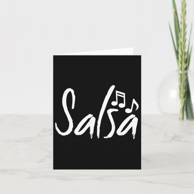 Cartão Dance Shirt Salsa Engraçado Dançando Presentes (Frente)