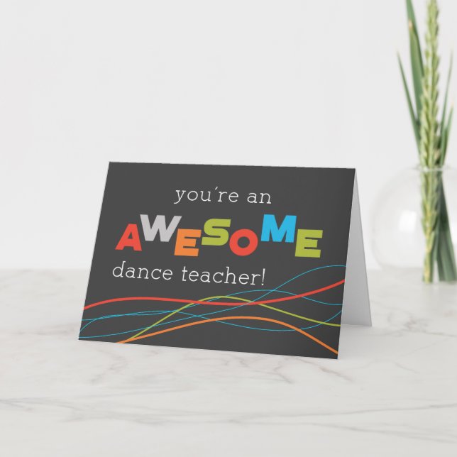 Cartão Dance Teacher Appreciation Day Awesome (Frente)