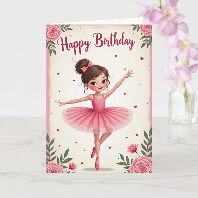 Cartão Dancer Girls Birthday Card (Orquídea)