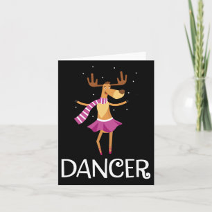 Cartão Dancer Prancer Reindeer de Natal