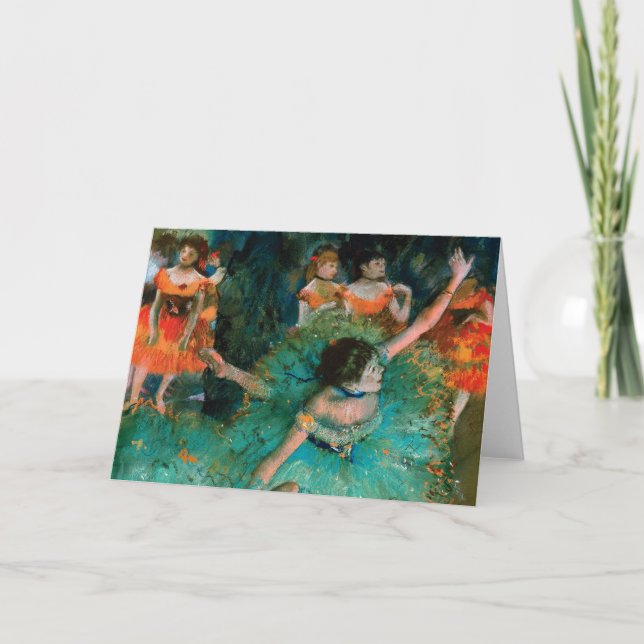 Cartão Dancers in Green by Edgar Degas (Frente)