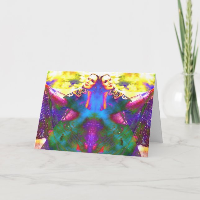 Cartão Dancing Colors Greeting Card (Frente)