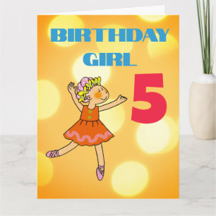 Cartão Dancing Girl 5º Aniversário