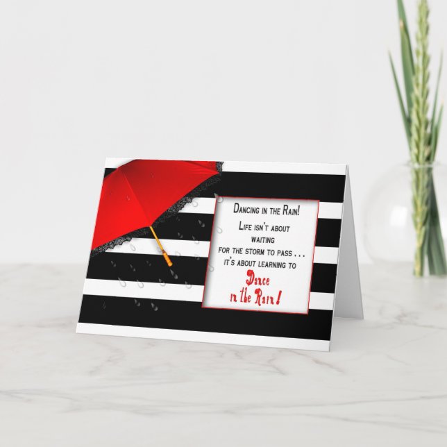 Cartão Dancing in the Rain Mug -  Encouragement (Frente)