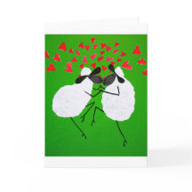 Dancing Sheep Greeting Card