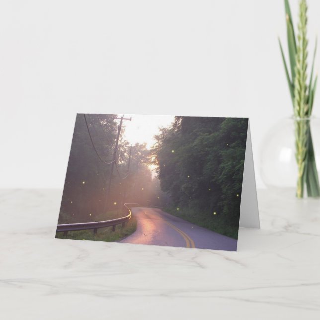 Cartão Dancing with Fireflies Greeting Card (Frente)