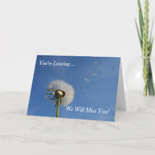 Cartão Dandelion Clock - Leaving Work Card