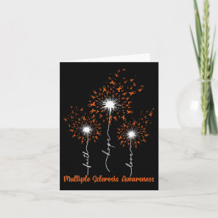 Cartão Dandelion Faith Hope ama Múltipla Esclerose