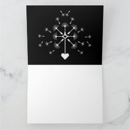 Cartão Dandelion No Vento Na Memória Adorável