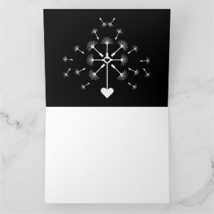 Cartão Dandelion No Vento Na Memória Adorável