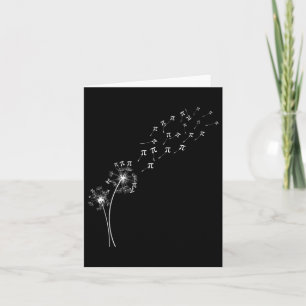 Cartão Dandelion Pi Day Floral Tree Math Mathemati