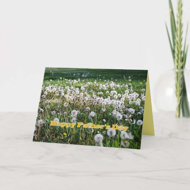 Cartão Dandelions Happy Dia de os pais Humor (Frente)