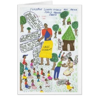 Cartão Dando jogos sobre a violência doméstica