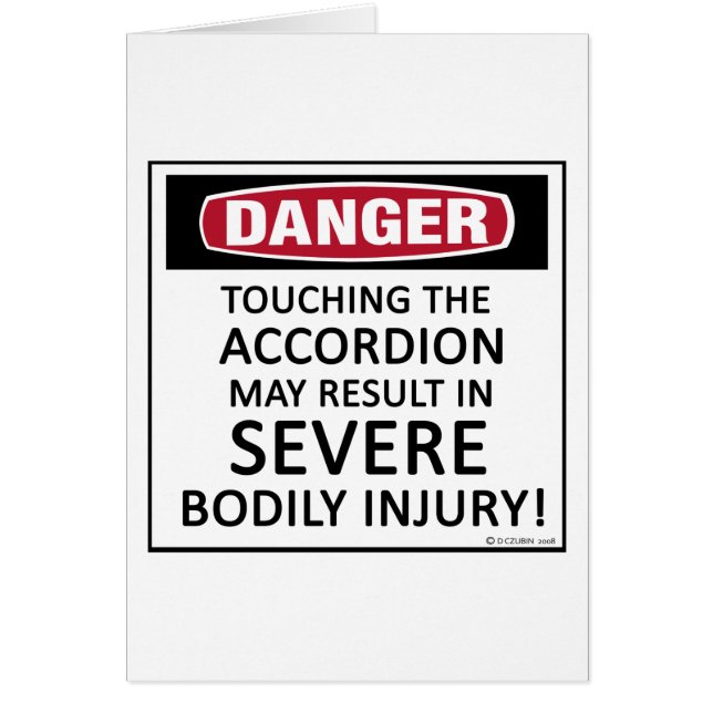 Cartão Danger Accordion (Frente)