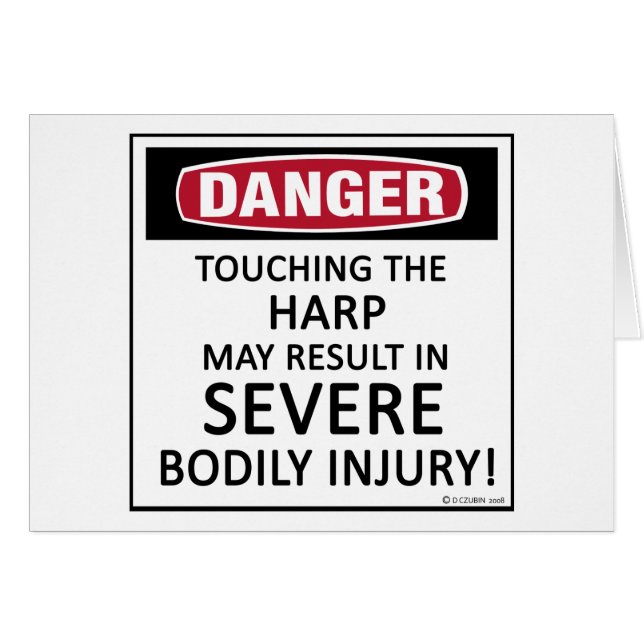 Cartão Danger Harp (Frente Horizontal)