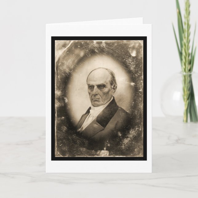 Cartão Daniel Webster Daguerreotype 1845 (Frente)