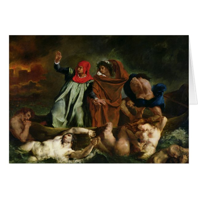 Cartão Dante e Virgil no submundo, 1822 (Frente Horizontal)