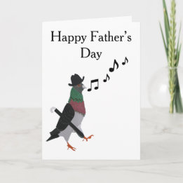 Cartão Dapper Pigeon Editable Padre Day