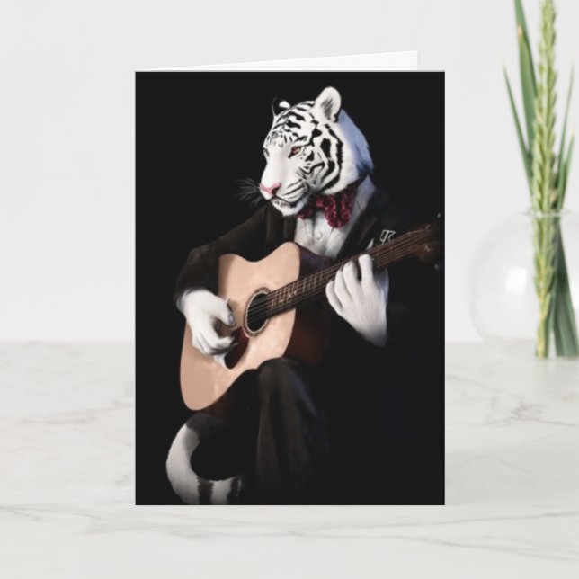 Cartão Dapper Tiger – Sophisticated Greeting Card (Frente)