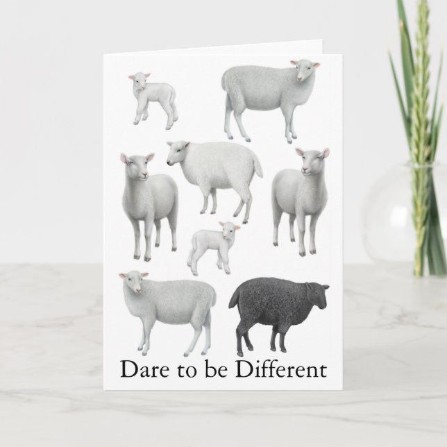 Cartão Dare to be Different Greeting Card (Frente)