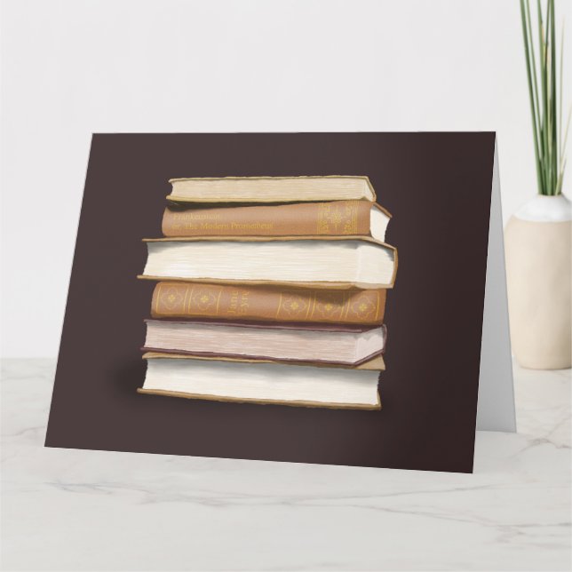 Cartão Dark Academia Antique Books (Frente)