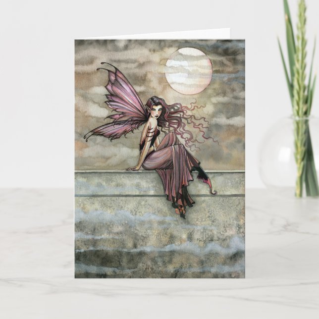 Cartão Dark Gothic Romantic Fairy Card ~ Blank (Frente)