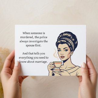 Cartão Dark Humor Marriage Joke Engagement & Wedding Card