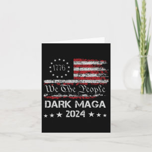 Cartão Dark Mega Trump 2024 Flag Dos Eua Vintage Presiden