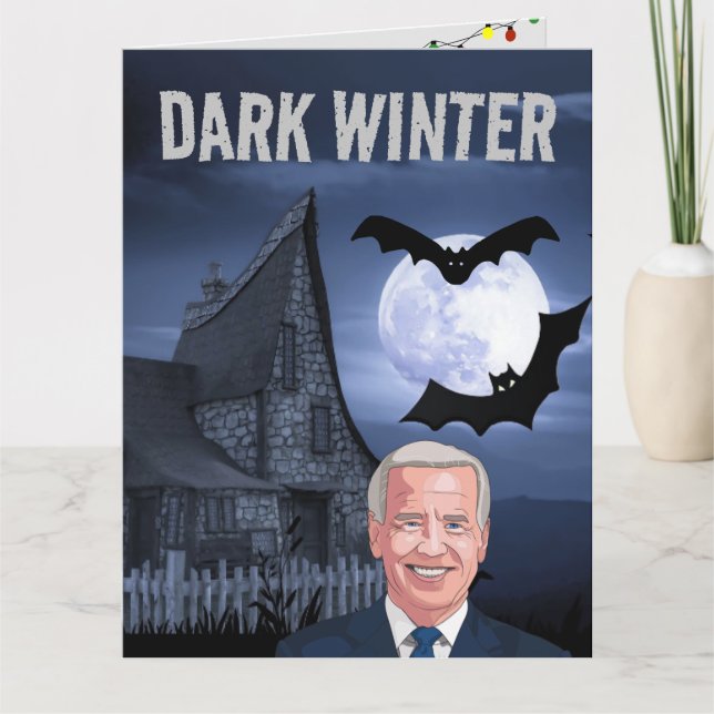 CARTÃO DARK WINTER FUNNY JOE BIDEN CHRISTMAS BIG CARD (Frente)
