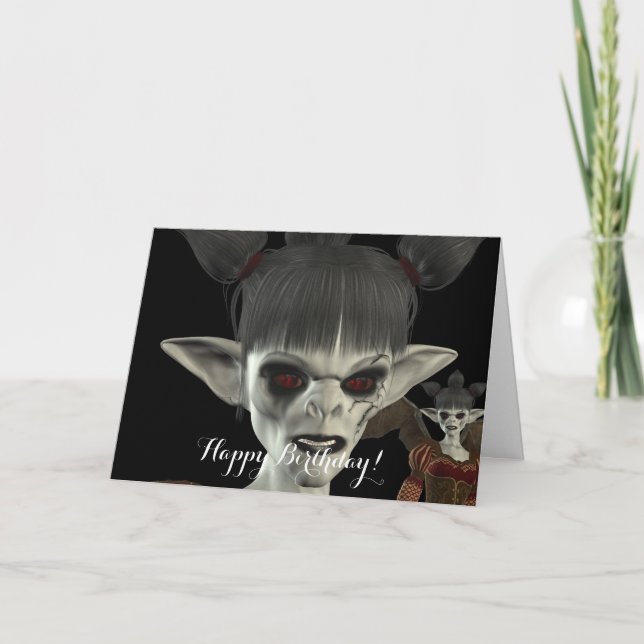 Cartão Darkness Comes Beautiful Miss Piggy Birthday Card (Frente)