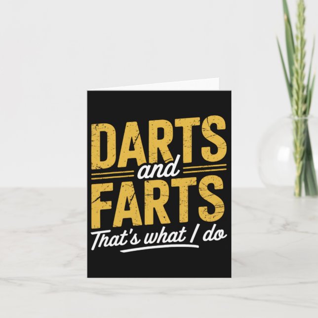 Cartão Darts Farta Dart Engraçado Dart Sayings Sarcasm Da (Frente)