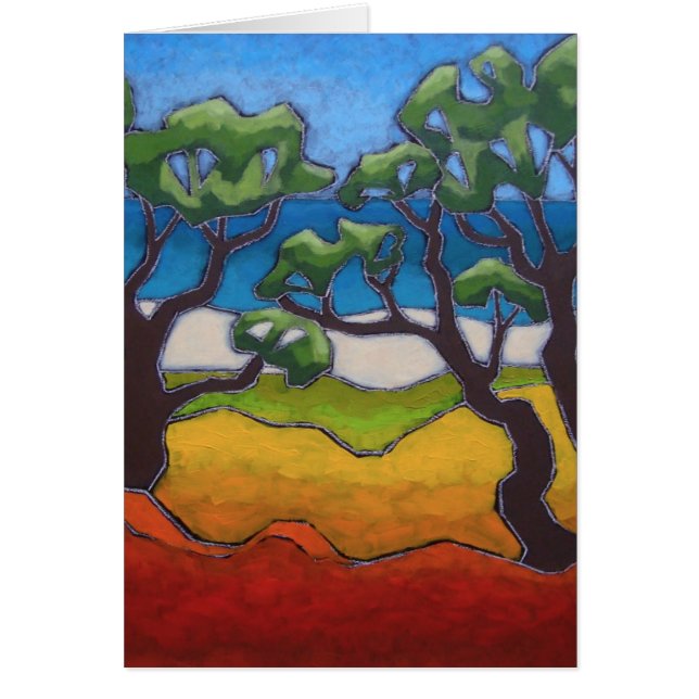 Cartão das belas artes de uma pintura original (Frente)