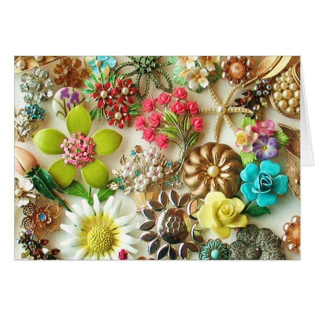 Cartão das belezas do vintage (Frente Horizontal)