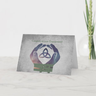 Cartão das bênçãos de Handfasting do noivado da