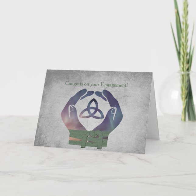 Cartão das bênçãos de Handfasting do noivado da (Frente)