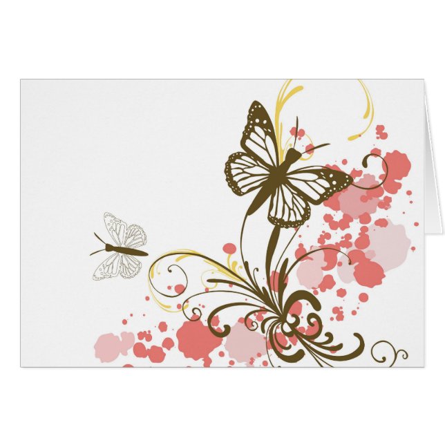 Cartão das borboletas (Frente Horizontal)