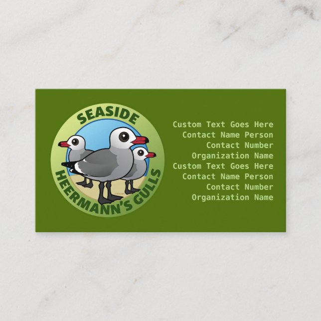 Cartão das gaivota de Heermann feito sob encomenda (Frente)