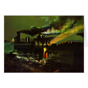 Cartão das locomotivas do rr da estrada de ferro