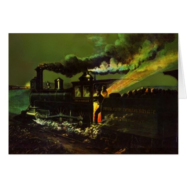 Cartão das locomotivas do rr da estrada de ferro (Frente horizontal)