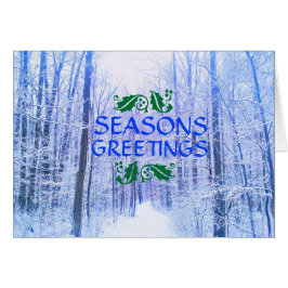 CARTÃO DAS MADEIRAS DO INVERNO DOS CUMPRIMENTOS