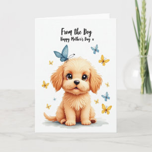 Cartão das Mães Cachorrinhas Borboleta