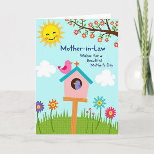 Cartão das Mães Casa de Passarinho Rosa