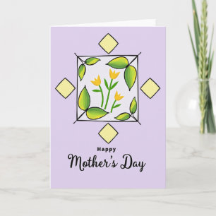 Cartão das Mães Flor Amarela Doce