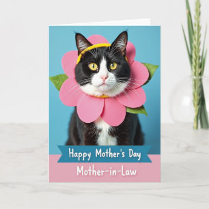 Cartão das Mães Gatinho Flor de Rosa