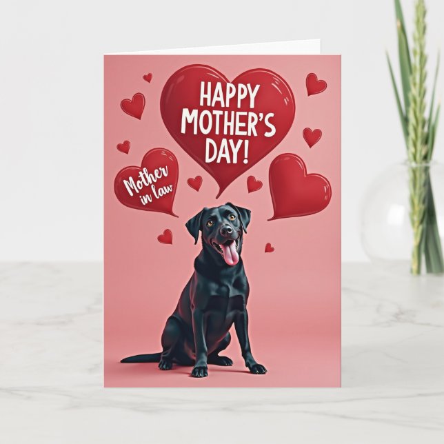 Cartão das Mães Retriever Amorosas (Frente)