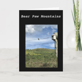 Cartão das montanhas da pata de urso