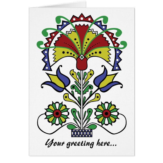 Cartão das tulipas do o do pote (Frente)