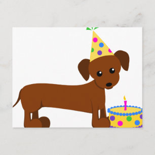 Cartão DaschundBDay