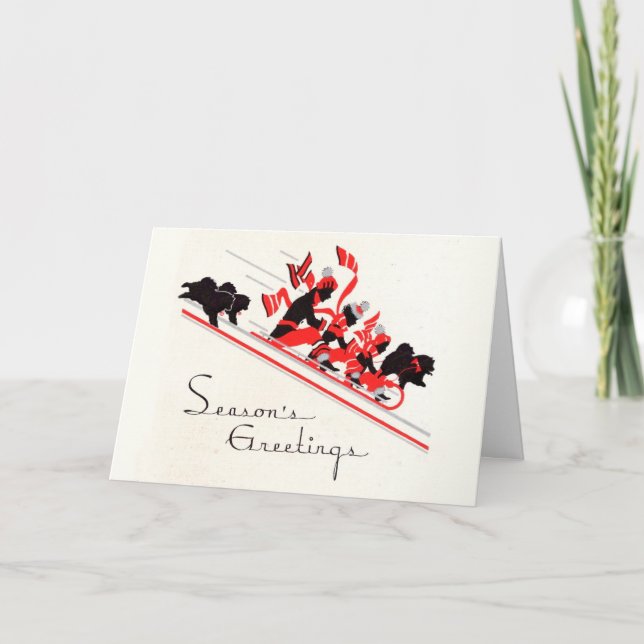 Cartão DASHING THROUGH THE SNOW Chow cards  PERSONALIZE (Frente)